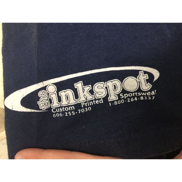 Womens PHI MU Navy Blue Cotton Tee Shirt Size Large - Picture 6 of 6